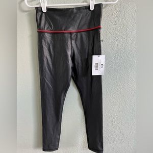 ZYIA black sweetheart metallic light n tight Hi rise 7/8 24”, size 4